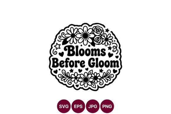 Blooms Before Gloom Floral Circle Vector - A Graphic Design Asset for Illustrations