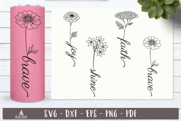 Floral Affirmation SVG PNG Designs: Graphics & Illustrations for Handmade Brands