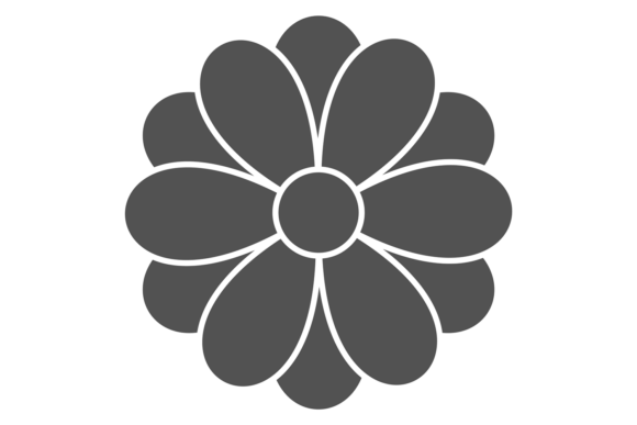 Floral Black Shape for Modern Graphic Design