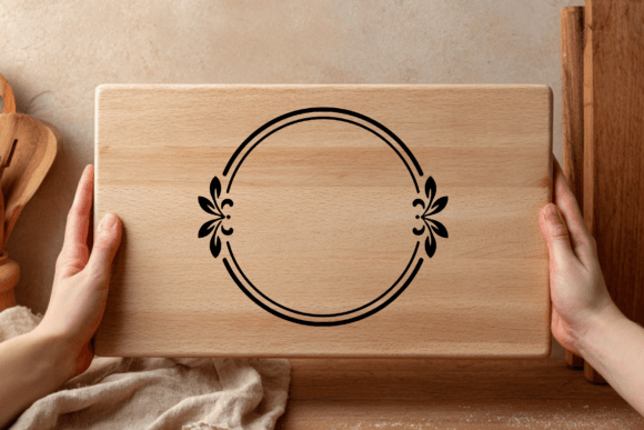 Floral Circle Frame Minimal SVG - A Versatile Graphic Design Asset