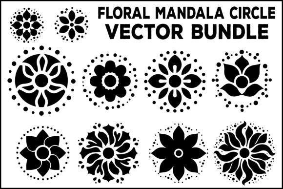 Floral Mandala Circle Vector Bundle for Graphics and Illustrations