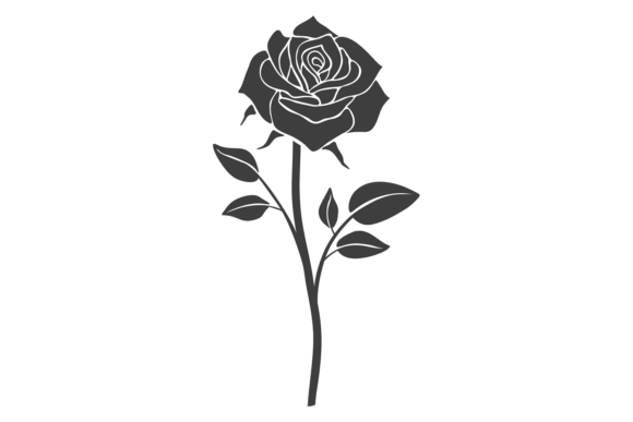 Floral Pattern Element Rose Bloom for Graphic Design and Illustrations