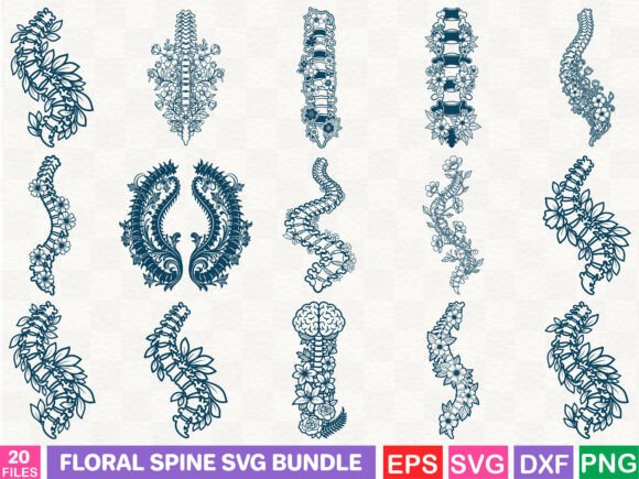 Floral Spine SVG Bundle: A Versatile Graphic Design Asset for Blogs and Websites