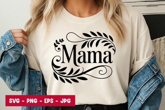 Mama Floral Typography SVG PNG: Graphics & Illustrations for Real Publishing