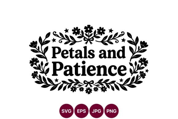 Petals and Patience Floral Wreath Design for Blog Graphics