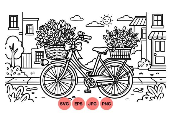 Vintage Floral Bike Illustration Review